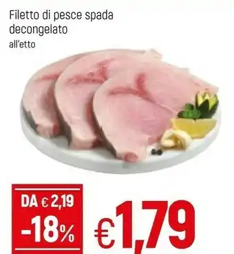 Famila Pesce spada offerta