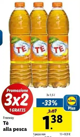Lidl Freeway The Alla Pesca offerta