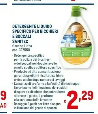 Metro Sanitec Pulizia pavimenti offerta