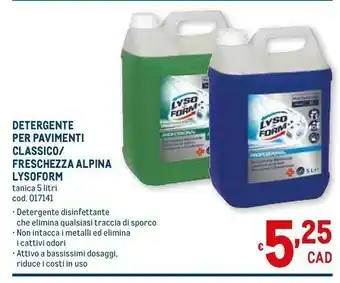 Metro Lysoform Pulizie di casa offerta