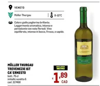 Metro Muller Vino offerta