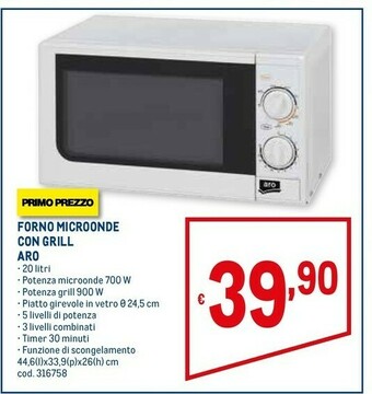 Metro Microonde offerta