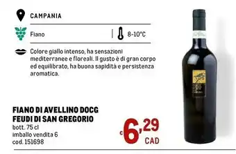 Metro Intenso Vino bianco offerta