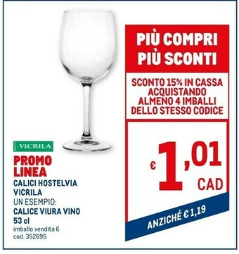 Metro Bicchieri offerta