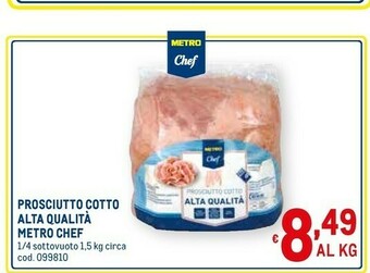 Metro Metro chef Prosciutto cotto offerta