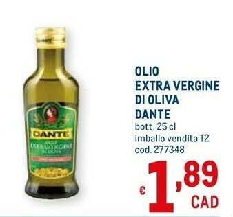 Metro Dante Olio extravergine di oliva offerta