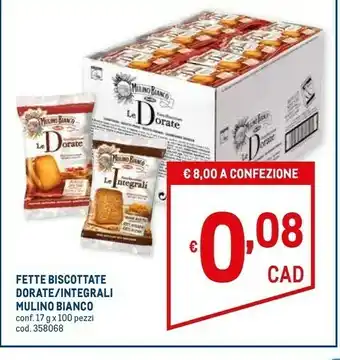 Metro Mulino Bianco Fette biscottate offerta