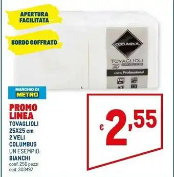 Metro Columbus Tovaglioli offerta
