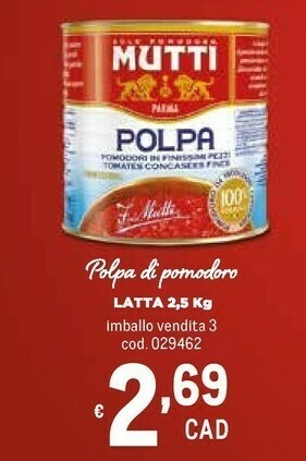 Metro Mutti Pomodori pelati offerta