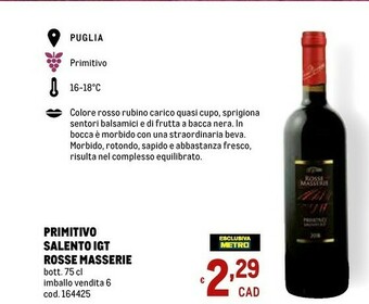Metro Rubino Prosecco offerta