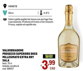 Metro Perlage Prosecco offerta