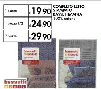 Bennet Bassettimania Completo Letto Stampato offerta