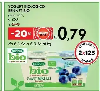 Bennet Bennet Bio Yogurt Biologico offerta