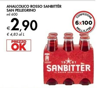 Bennet San Pellegrino Analcolico Rosso Sanbittèr offerta