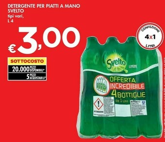 Bennet Svelto Detergente Per Piatti A Mano offerta