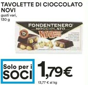 Coop Novi Cioccolato offerta