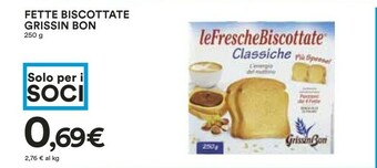 Coop Grissin bon Fette biscottate offerta
