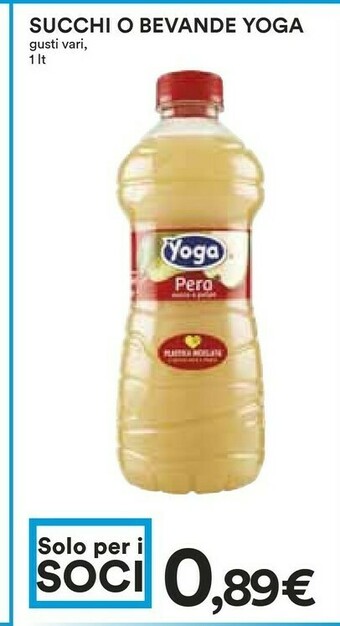 Coop Yoga succhi offerta