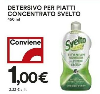 Coop Svelto Detersivo piatti offerta