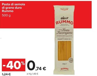 Carrefour Rummo Pasta di semola offerta