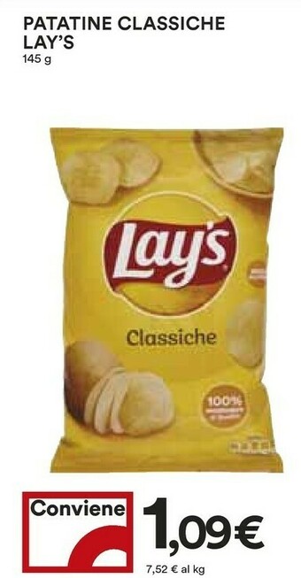 Coop Lay's - Patatine Classiche 145 G(ml) offerta