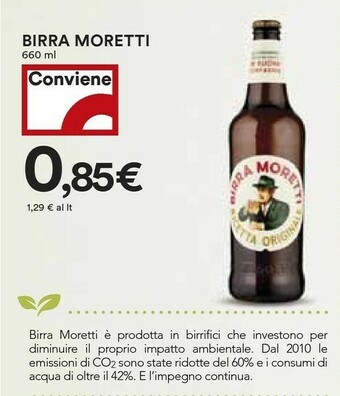 Coop Moretti Birra offerta