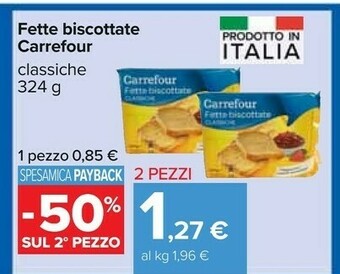 Carrefour Fette biscottate offerta
