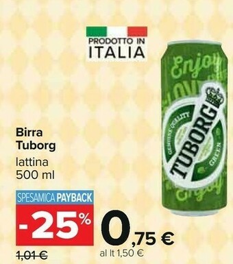 Carrefour Tuborg Birra offerta