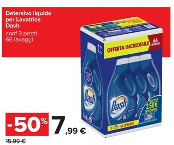 Carrefour Dash Detersivo lavatrice offerta