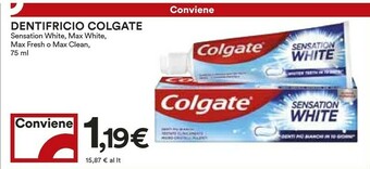 Coop Colgate Dentifricio Sensation White offerta