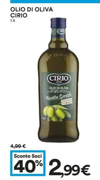 Coop Cirio Olio Extra Vergine Di Oliva offerta
