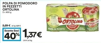 Coop Ortolina Polpa Di Pomodoro offerta