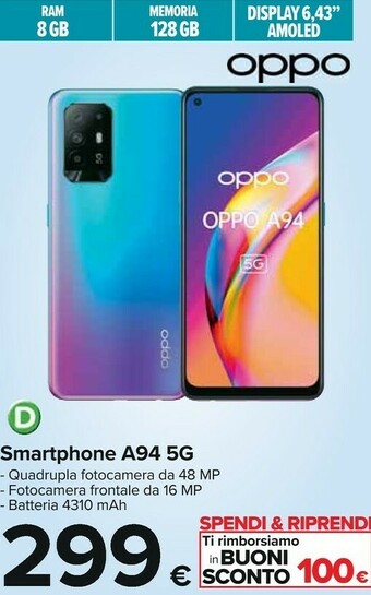 Carrefour Oppo Smartphone android offerta