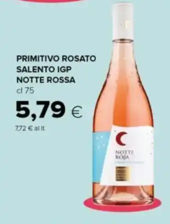 Oasi PRIMITIVO ROSATO SALENTO IGP NOTTE ROSSA cl 75 offerta