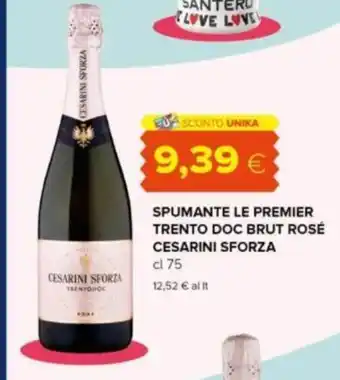 Oasi SPUMANTE LE PREMIER TRENTO DOC BRUT ROSÉ CESARINI SFORZA cl 75 offerta