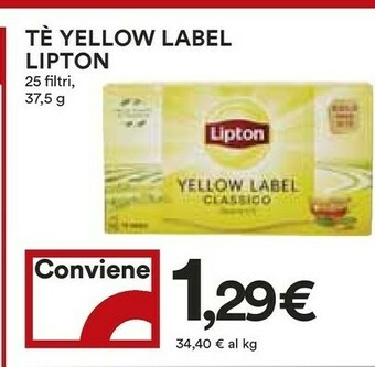 Coop Lipton Tea Lipton - Yellow Label offerta