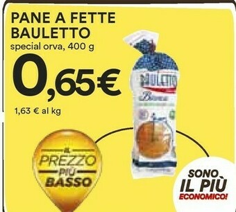 Coop Terre E Tradizioni - Pane Bauletto Rusiello Integrale A Fette 400 G(ml) offerta