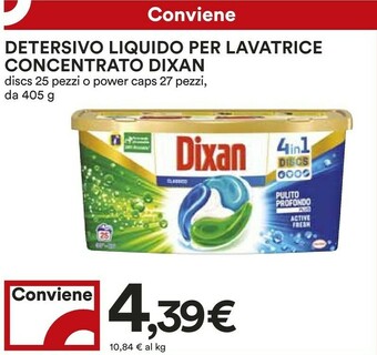 Coop Dixan Detersivo Liquido Per Lavatrice Concentrato offerta