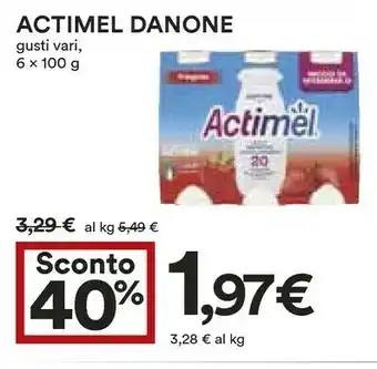 Coop Danone Bianco Actimel 600 G(ml) offerta