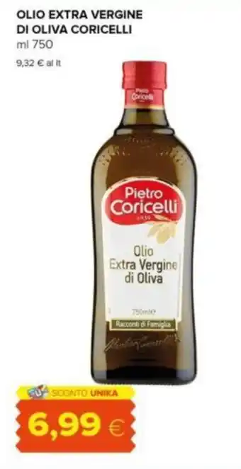 Oasi OLIO EXTRA VERGINE DI OLIVA CORICELLI ml 750 offerta