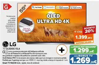 LG TV OLED 55" 55C15LA