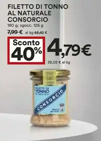 Coop Consorcio Filetto Di Tonno Al Naturale offerta