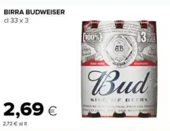 Oasi BIRRA BUDWEISER cl 33 x 3 offerta