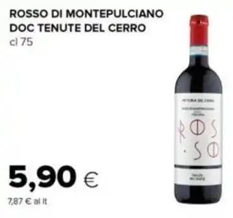 Oasi ROSSO DI MONTEPULCIANO DOC TENUTE DEL CERRO cl 75 offerta