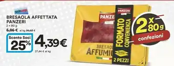 Coop Panzeri - Bresaola Affumicata 80 G(ml) offerta