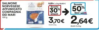 Coop Compagnia dei mari Salmone Norvegese Affumicato offerta