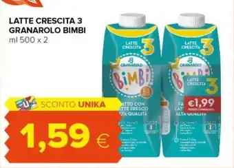 Oasi LATTE CRESCITA 3 GRANAROLO BIMBI ml 500 x 2 offerta