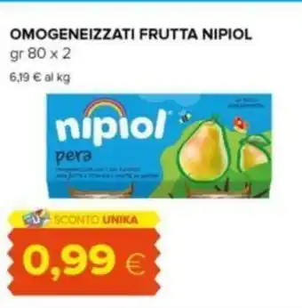 Oasi OMOGENEIZZATI FRUTTA NIPIOL gr 80 x 2 offerta