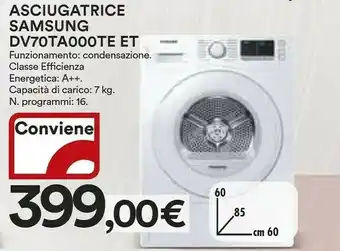 Coop Samsung Asciugatrice DV70TA00TE ET offerta
