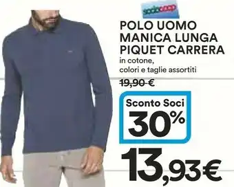 Coop Carrera Polo Uomo Manica Lunga Piquet offerta